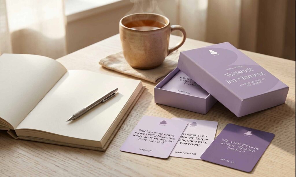 Affirmationskarten "Weisheit im Moment" Box-Set mit Anleitung von Peter Riedl